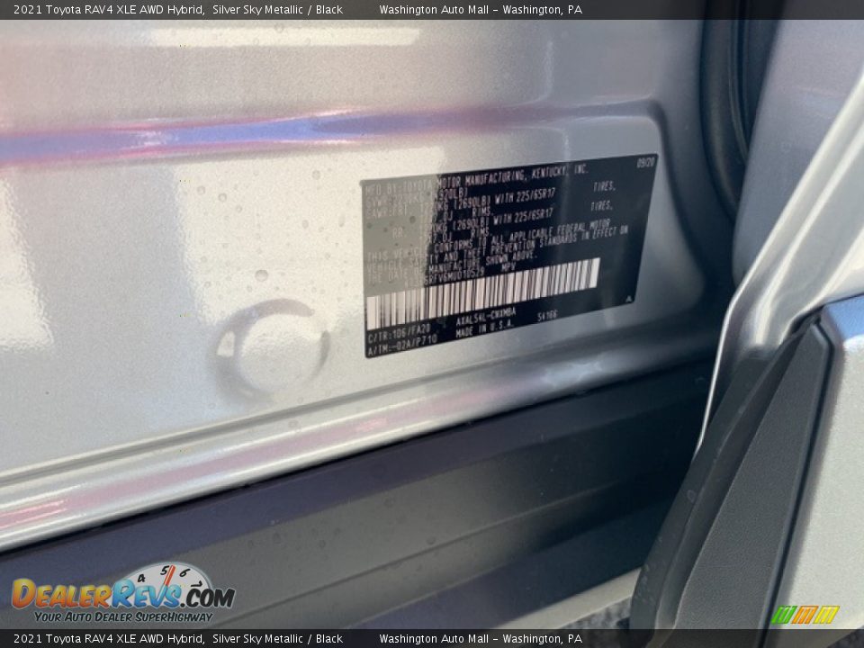 2021 Toyota RAV4 XLE AWD Hybrid Silver Sky Metallic / Black Photo #34