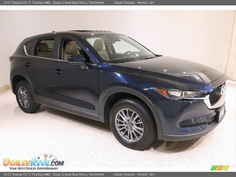2017 Mazda CX-5 Touring AWD Deep Crystal Blue Mica / Parchment Photo #1