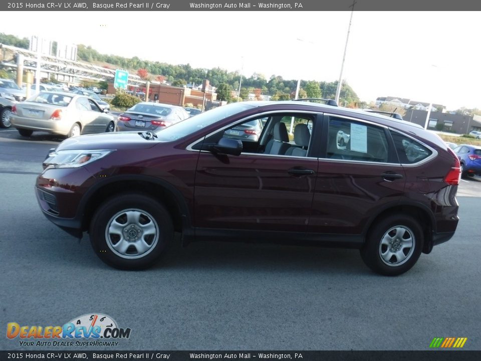 2015 Honda CR-V LX AWD Basque Red Pearl II / Gray Photo #7