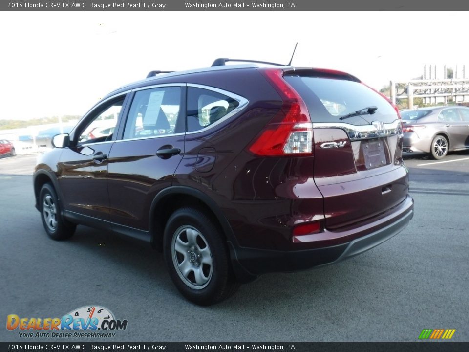 2015 Honda CR-V LX AWD Basque Red Pearl II / Gray Photo #8