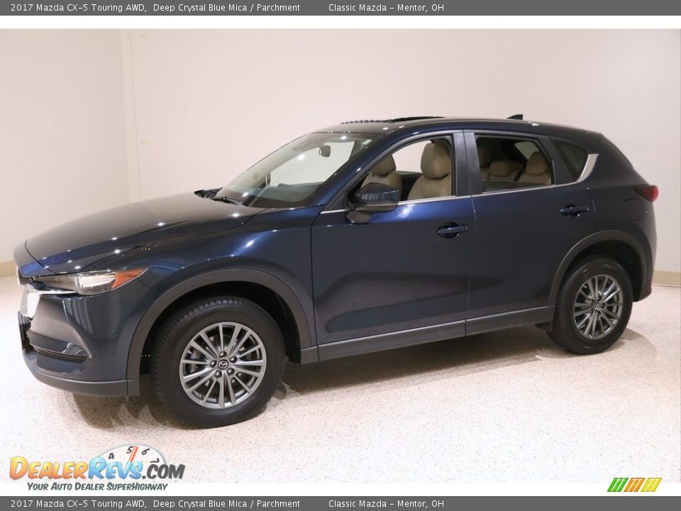 2017 Mazda CX-5 Touring AWD Deep Crystal Blue Mica / Parchment Photo #3