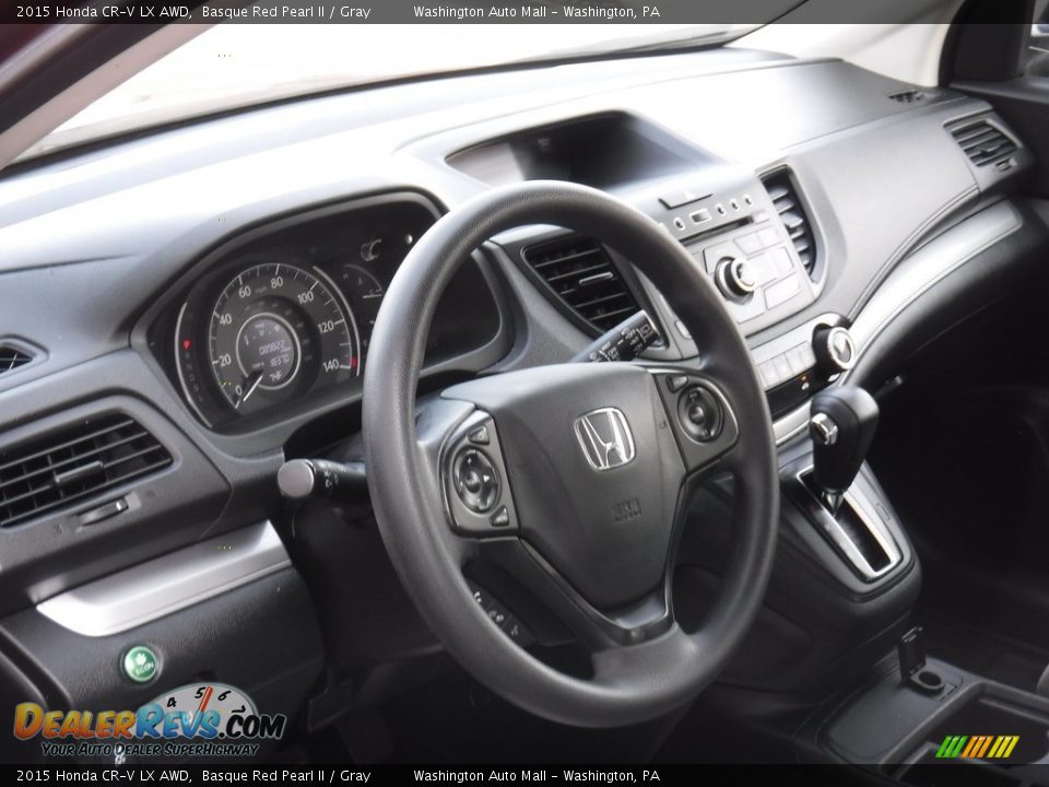 2015 Honda CR-V LX AWD Basque Red Pearl II / Gray Photo #12