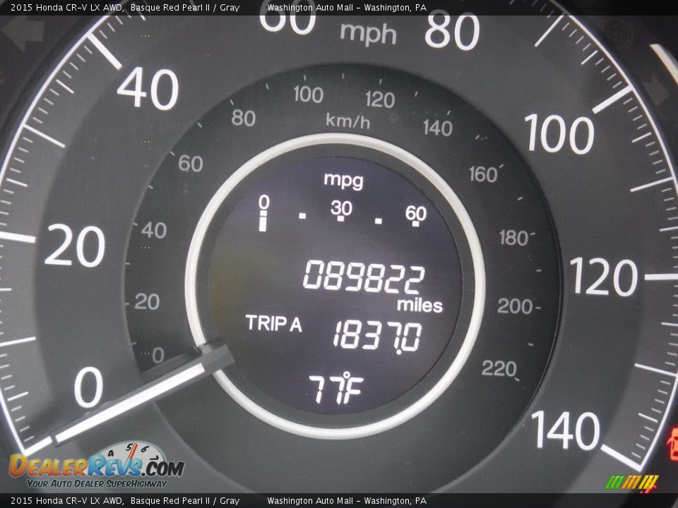 2015 Honda CR-V LX AWD Basque Red Pearl II / Gray Photo #27