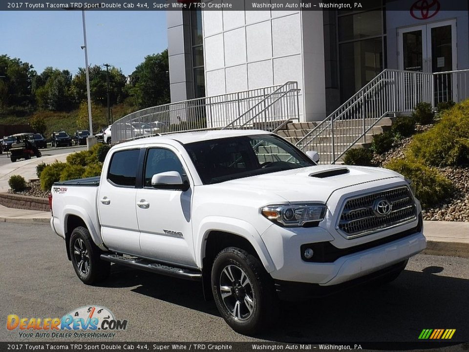 2017 Toyota Tacoma TRD Sport Double Cab 4x4 Super White / TRD Graphite Photo #1