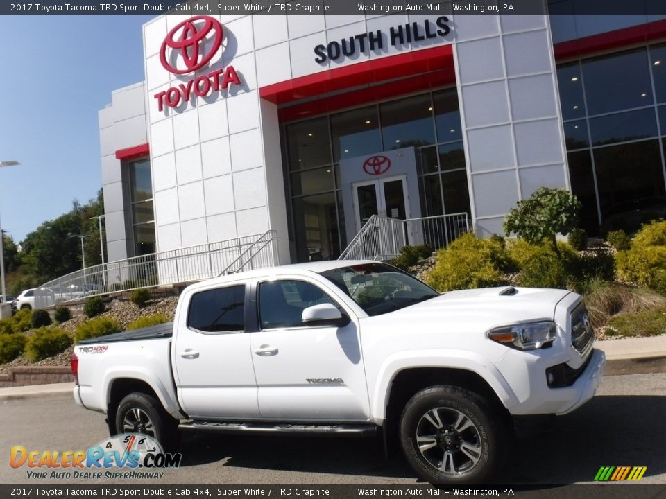 2017 Toyota Tacoma TRD Sport Double Cab 4x4 Super White / TRD Graphite Photo #2