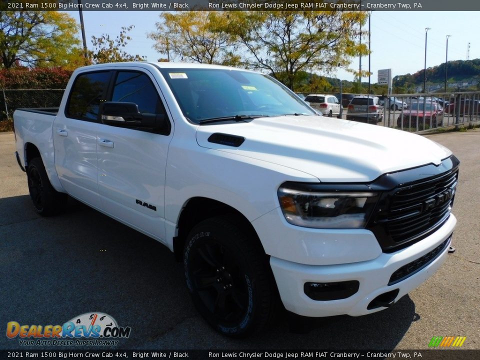 2021 Ram 1500 Big Horn Crew Cab 4x4 Bright White / Black Photo #3