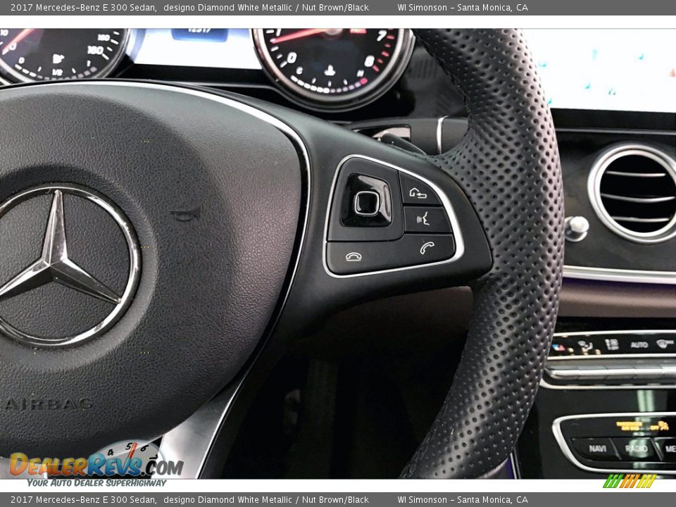 2017 Mercedes-Benz E 300 Sedan designo Diamond White Metallic / Nut Brown/Black Photo #19