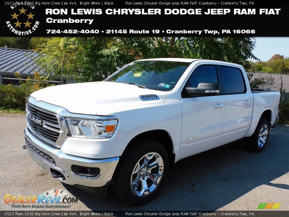 2021 Ram 1500 Big Horn Crew Cab 4x4 Bright White / Black Photo #1