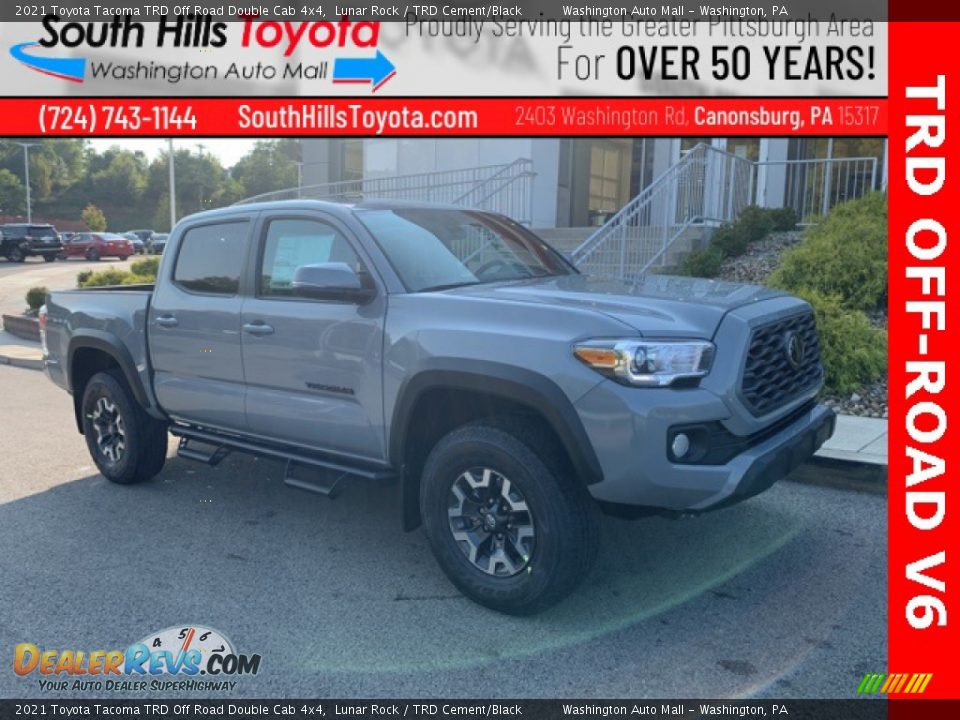 2021 Toyota Tacoma TRD Off Road Double Cab 4x4 Lunar Rock / TRD Cement/Black Photo #1