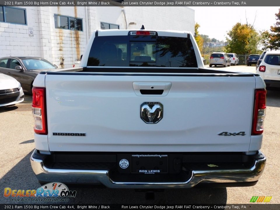 2021 Ram 1500 Big Horn Crew Cab 4x4 Bright White / Black Photo #6