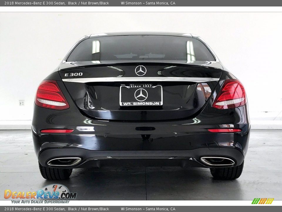 2018 Mercedes-Benz E 300 Sedan Black / Nut Brown/Black Photo #3