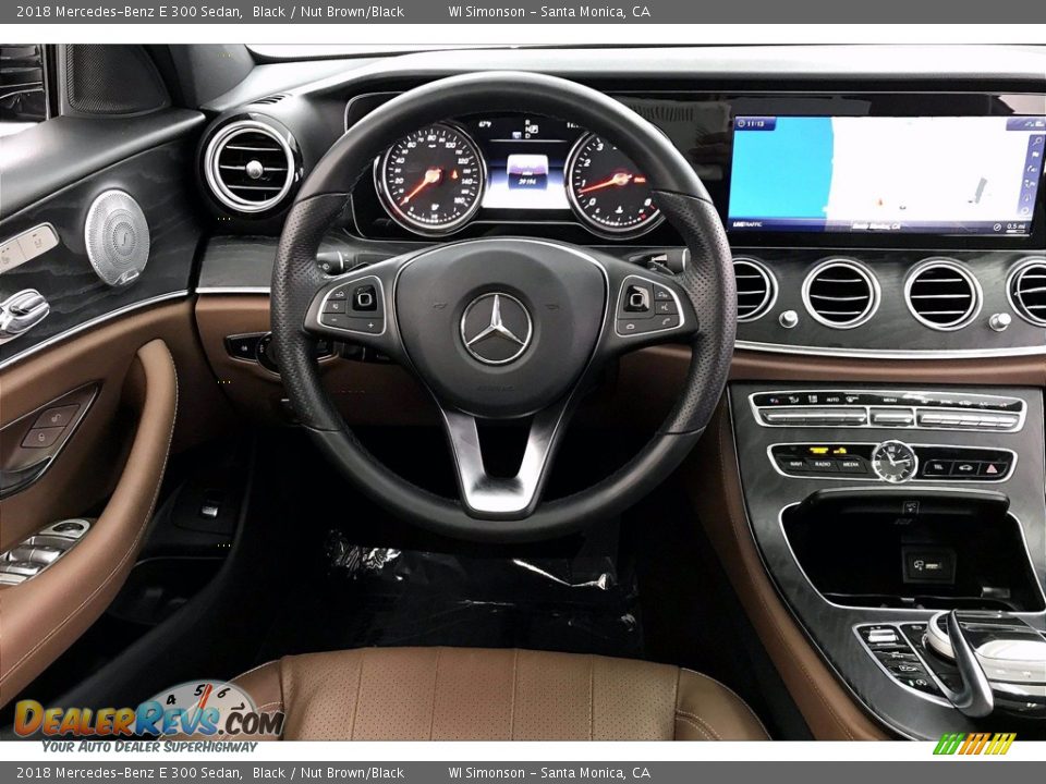 2018 Mercedes-Benz E 300 Sedan Black / Nut Brown/Black Photo #4