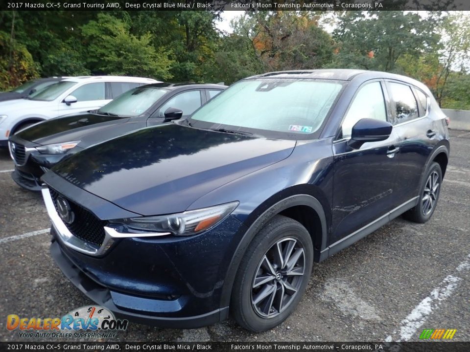 2017 Mazda CX-5 Grand Touring AWD Deep Crystal Blue Mica / Black Photo #1