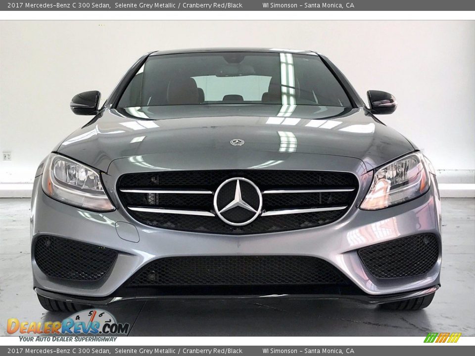 2017 Mercedes-Benz C 300 Sedan Selenite Grey Metallic / Cranberry Red/Black Photo #2