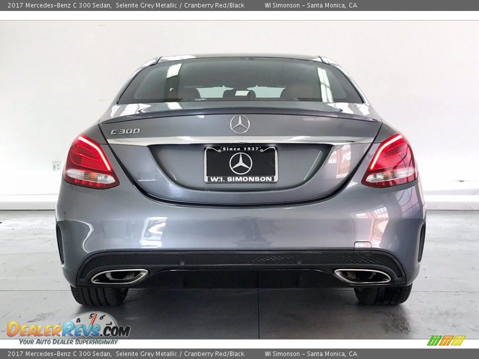 2017 Mercedes-Benz C 300 Sedan Selenite Grey Metallic / Cranberry Red/Black Photo #3