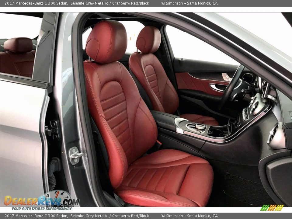 2017 Mercedes-Benz C 300 Sedan Selenite Grey Metallic / Cranberry Red/Black Photo #6