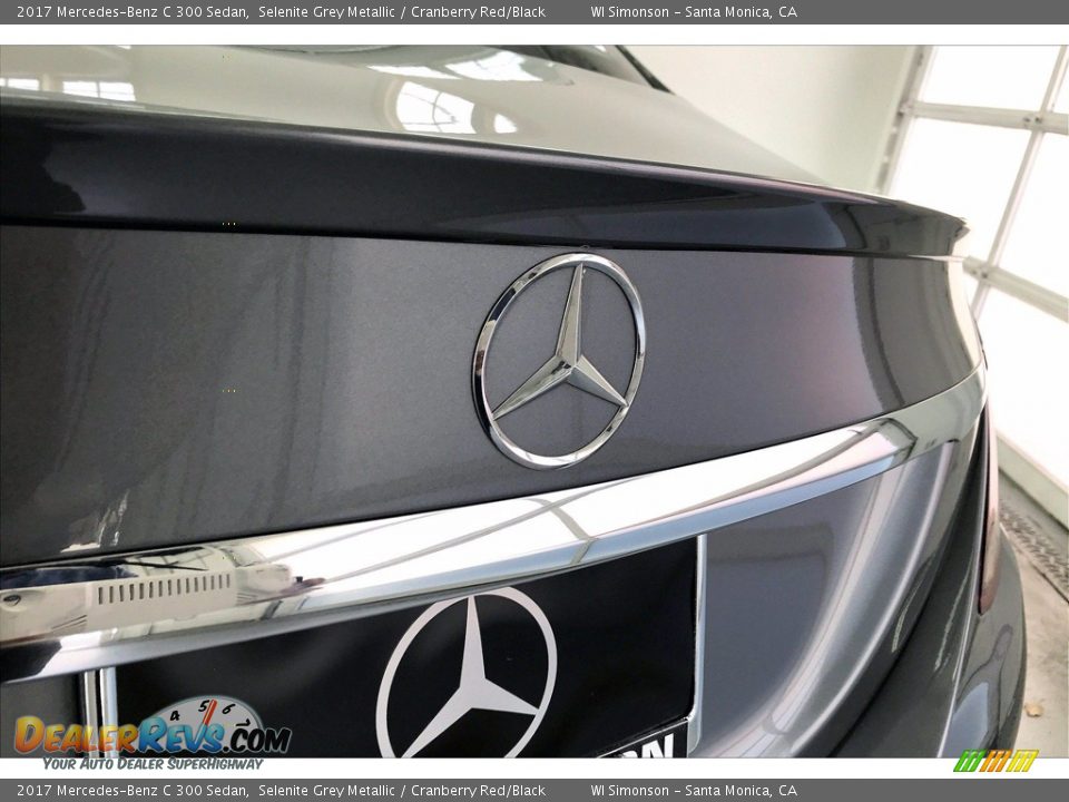 2017 Mercedes-Benz C 300 Sedan Selenite Grey Metallic / Cranberry Red/Black Photo #7
