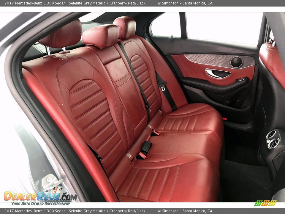 2017 Mercedes-Benz C 300 Sedan Selenite Grey Metallic / Cranberry Red/Black Photo #19