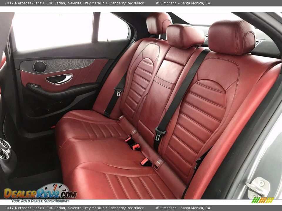 2017 Mercedes-Benz C 300 Sedan Selenite Grey Metallic / Cranberry Red/Black Photo #20