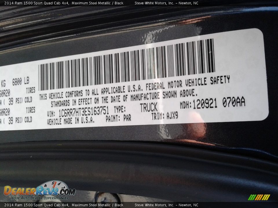 2014 Ram 1500 Sport Quad Cab 4x4 Maximum Steel Metallic / Black Photo #33