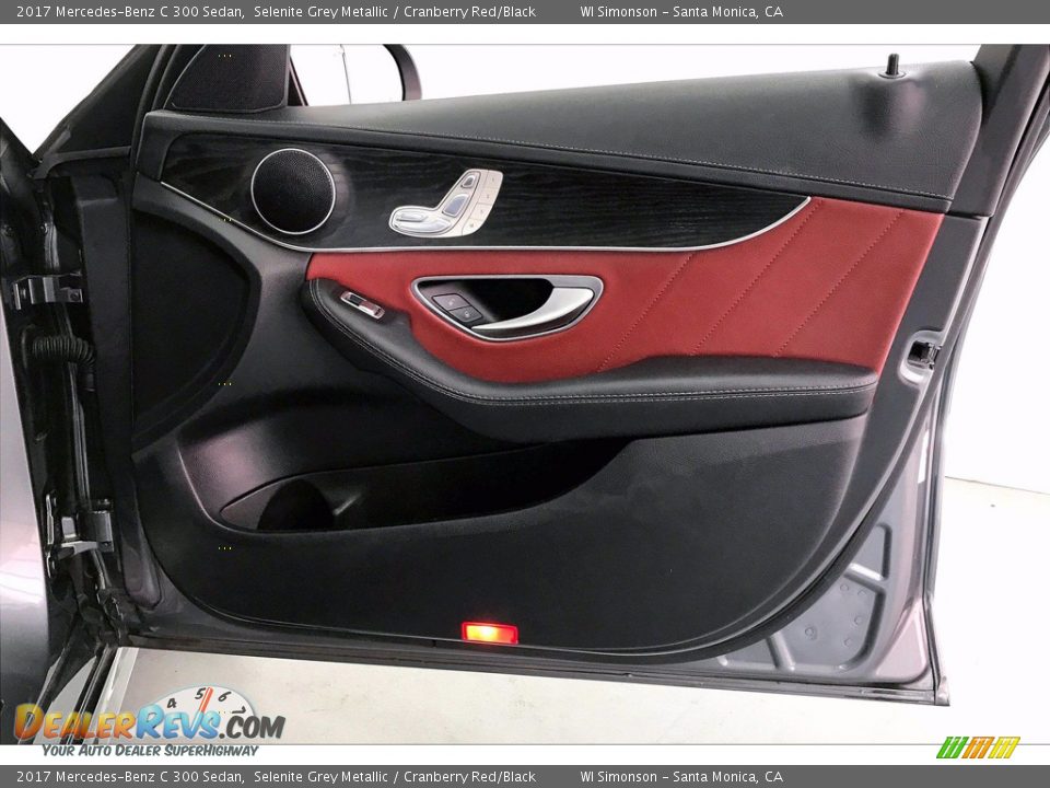 2017 Mercedes-Benz C 300 Sedan Selenite Grey Metallic / Cranberry Red/Black Photo #27
