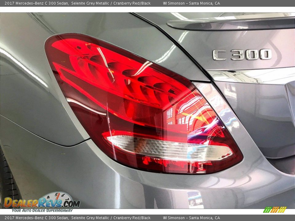 2017 Mercedes-Benz C 300 Sedan Selenite Grey Metallic / Cranberry Red/Black Photo #29