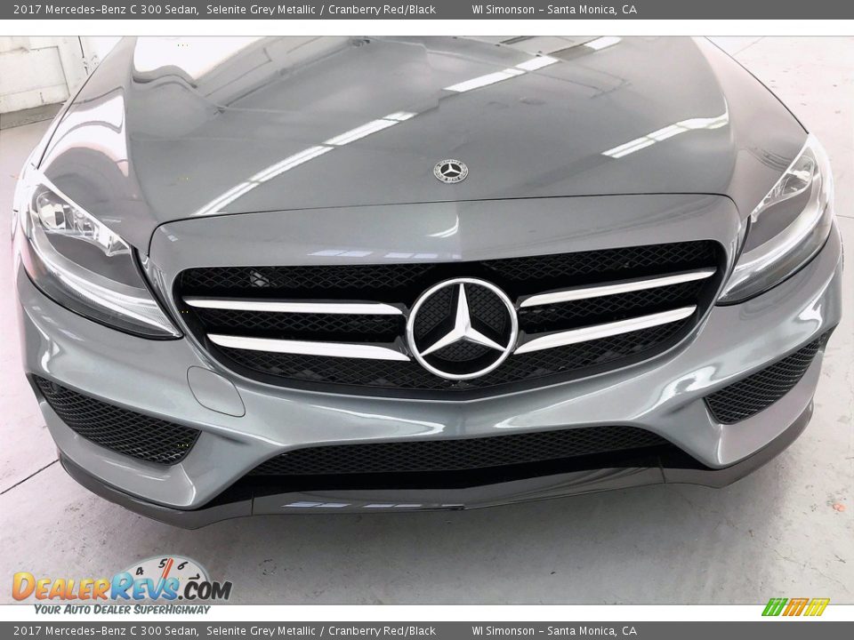 2017 Mercedes-Benz C 300 Sedan Selenite Grey Metallic / Cranberry Red/Black Photo #30
