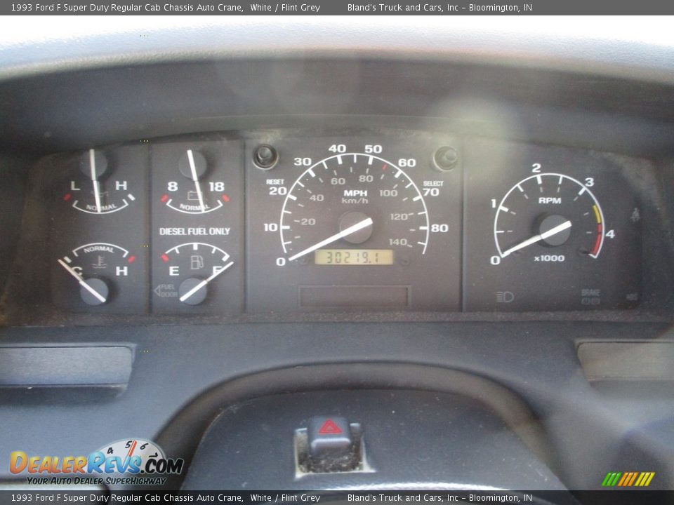 1993 Ford F Super Duty Regular Cab Chassis Auto Crane Gauges Photo #8