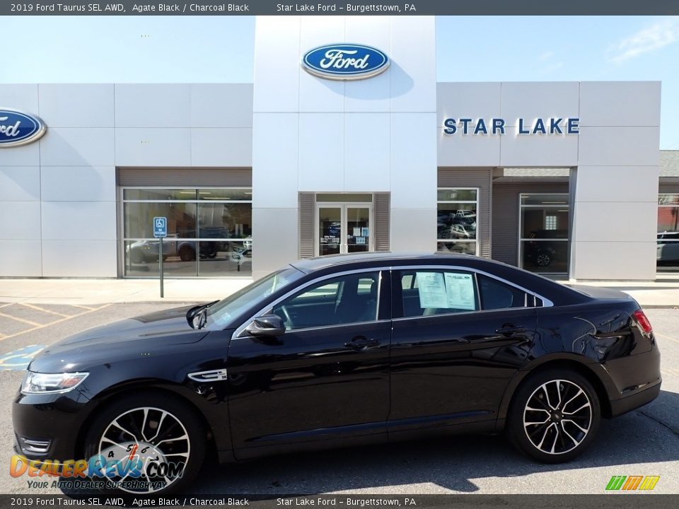 2019 Ford Taurus SEL AWD Agate Black / Charcoal Black Photo #1