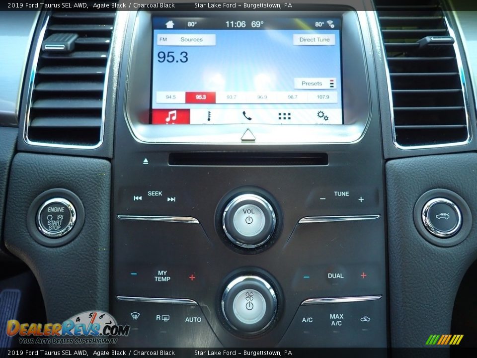 2019 Ford Taurus SEL AWD Agate Black / Charcoal Black Photo #19