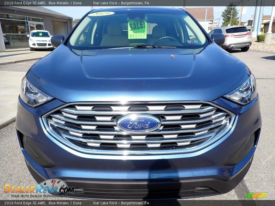 2019 Ford Edge SE AWD Blue Metallic / Dune Photo #9