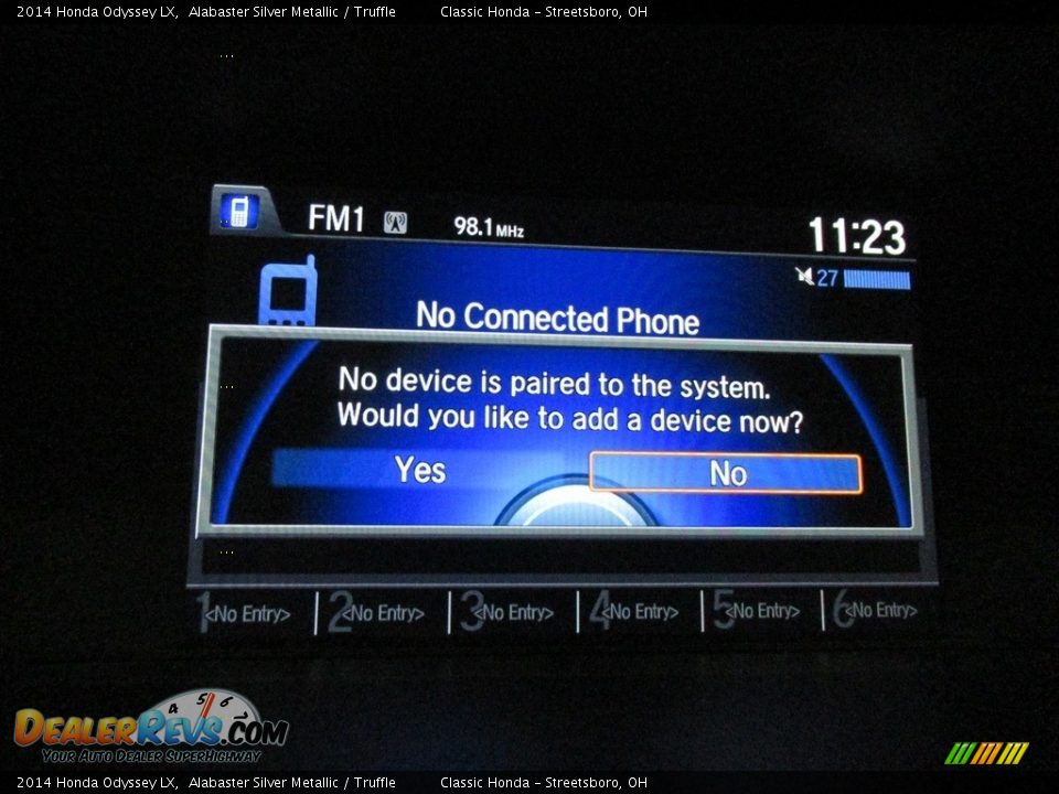 2014 Honda Odyssey LX Alabaster Silver Metallic / Truffle Photo #34