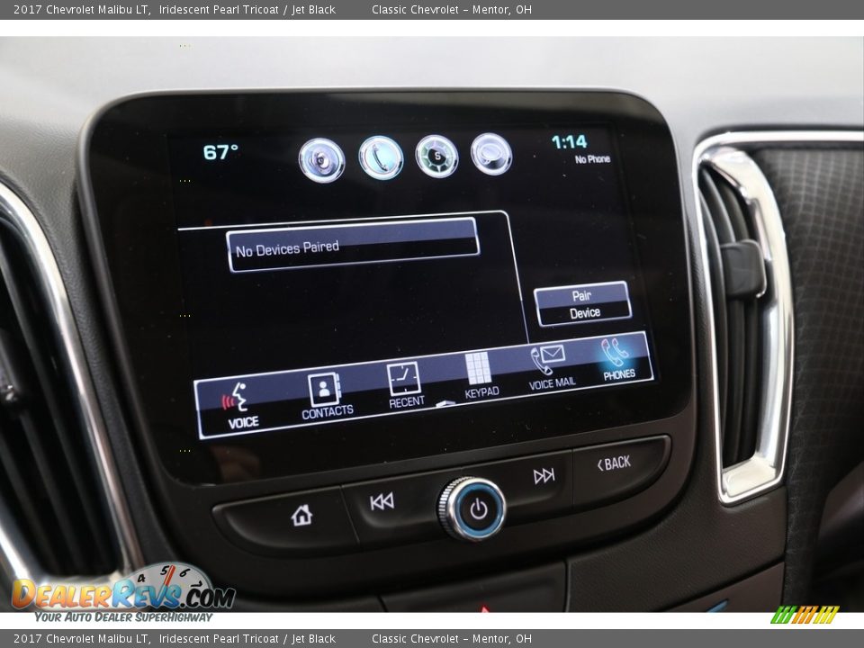 2017 Chevrolet Malibu LT Iridescent Pearl Tricoat / Jet Black Photo #12