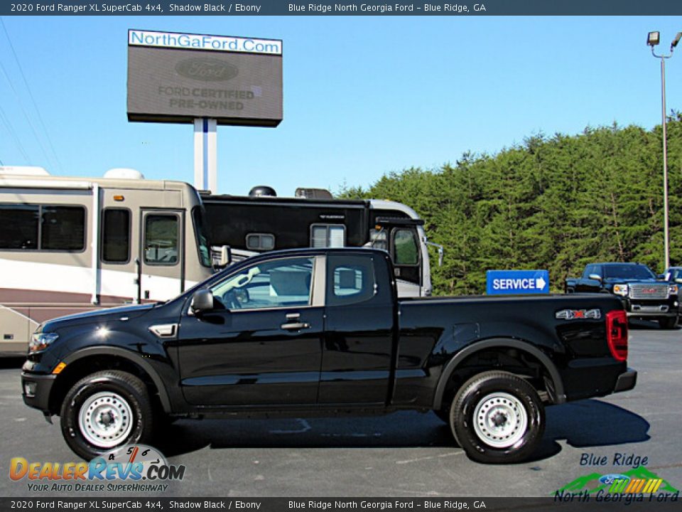 2020 Ford Ranger XL SuperCab 4x4 Shadow Black / Ebony Photo #2