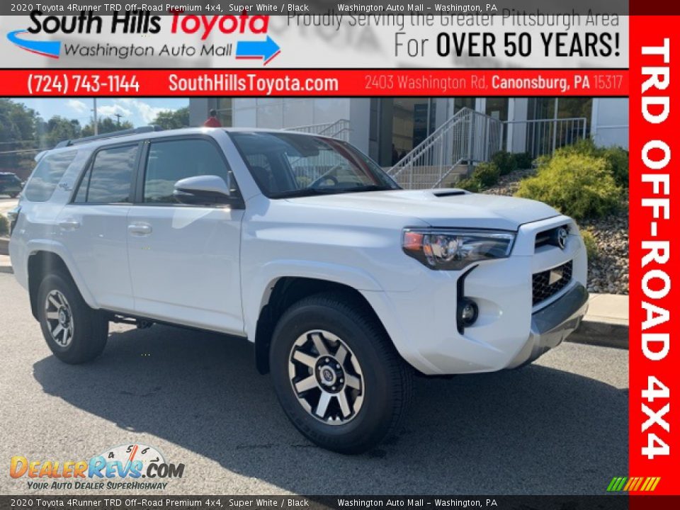 2020 Toyota 4Runner TRD Off-Road Premium 4x4 Super White / Black Photo #1