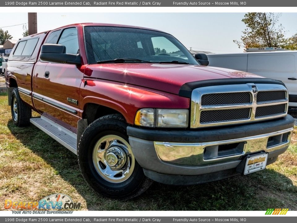 1998 Dodge Ram 2500 Laramie Extended Cab Radiant Fire Red Metallic / Dark Gray Photo #1