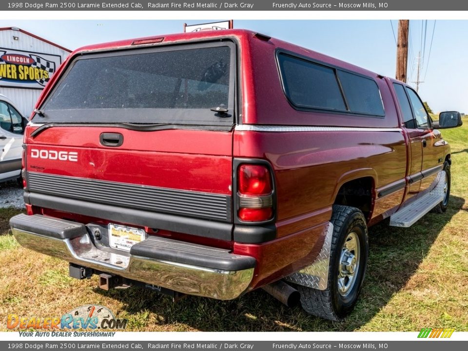 1998 Dodge Ram 2500 Laramie Extended Cab Radiant Fire Red Metallic / Dark Gray Photo #4