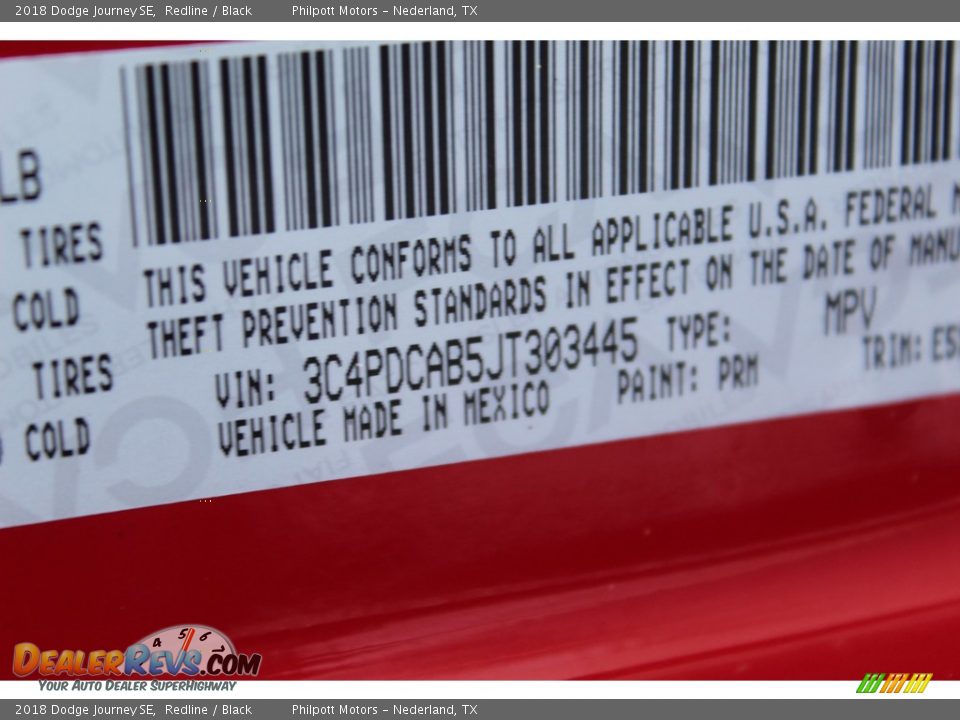 2018 Dodge Journey SE Redline / Black Photo #32