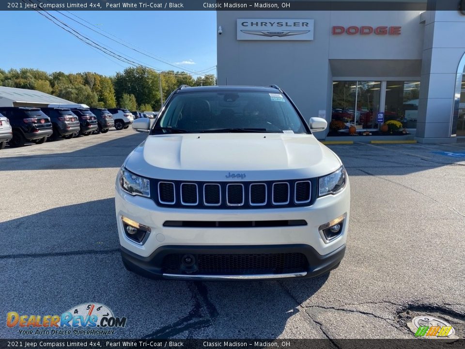 2021 Jeep Compass Limited 4x4 Pearl White Tri–Coat / Black Photo #7