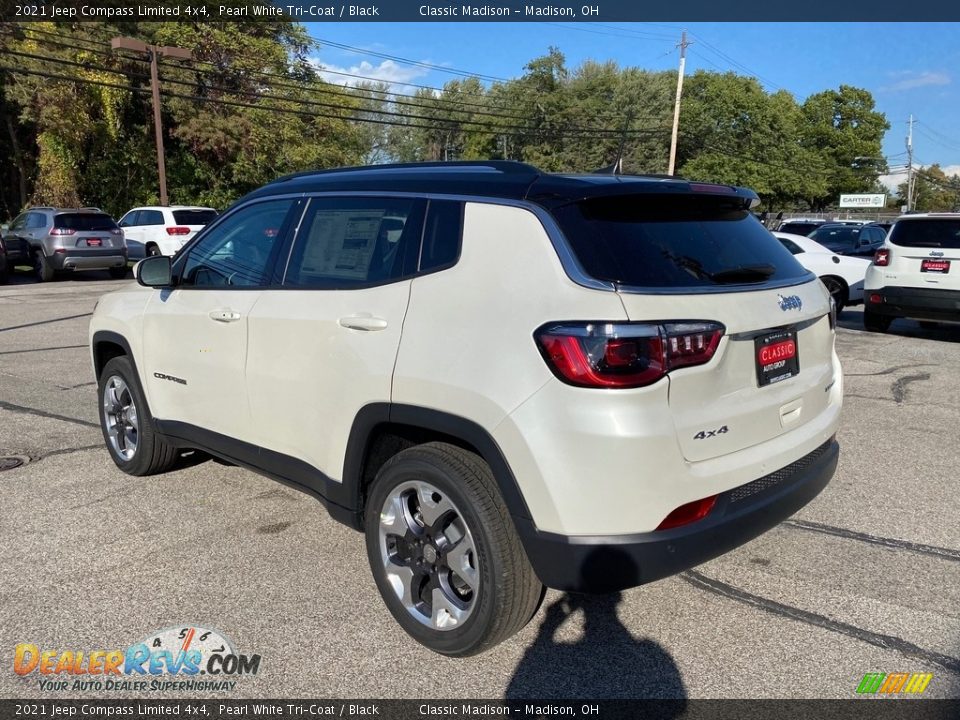 2021 Jeep Compass Limited 4x4 Pearl White Tri–Coat / Black Photo #9