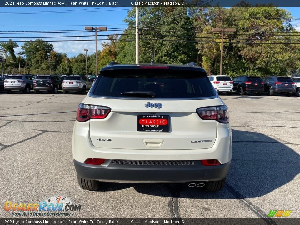 2021 Jeep Compass Limited 4x4 Pearl White Tri–Coat / Black Photo #10