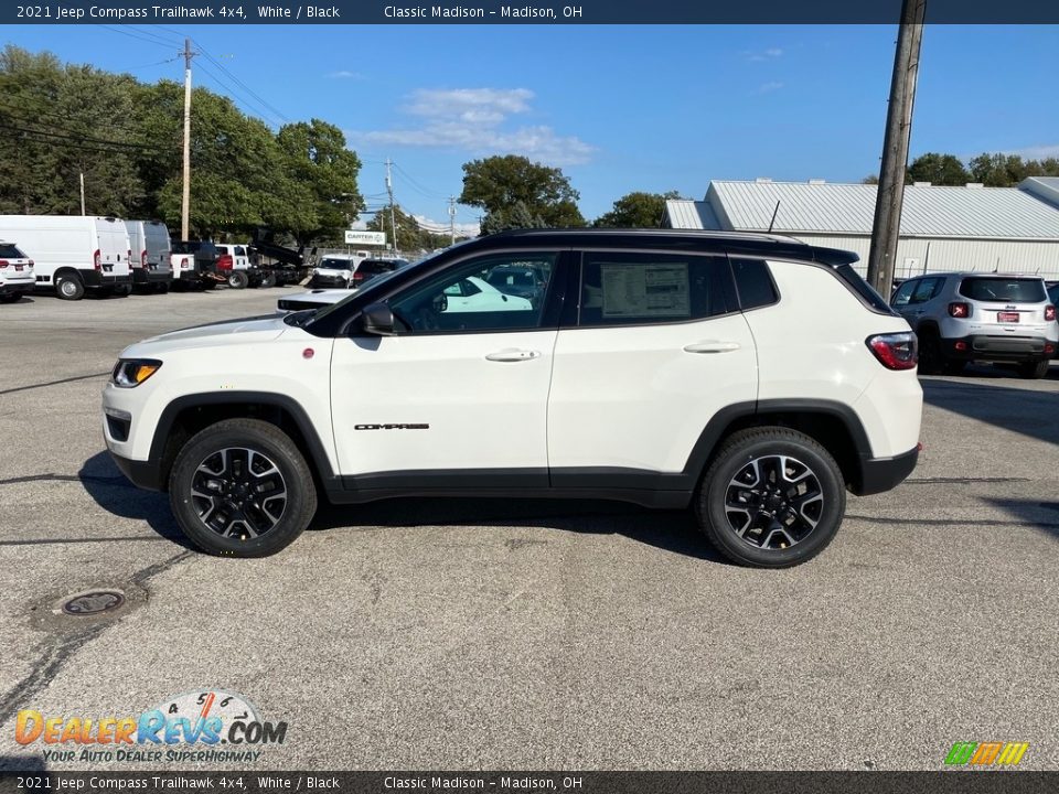 2021 Jeep Compass Trailhawk 4x4 White / Black Photo #8