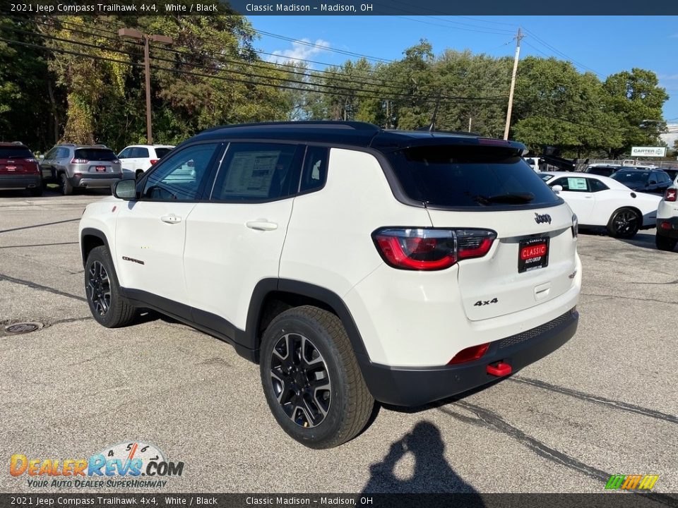 2021 Jeep Compass Trailhawk 4x4 White / Black Photo #9