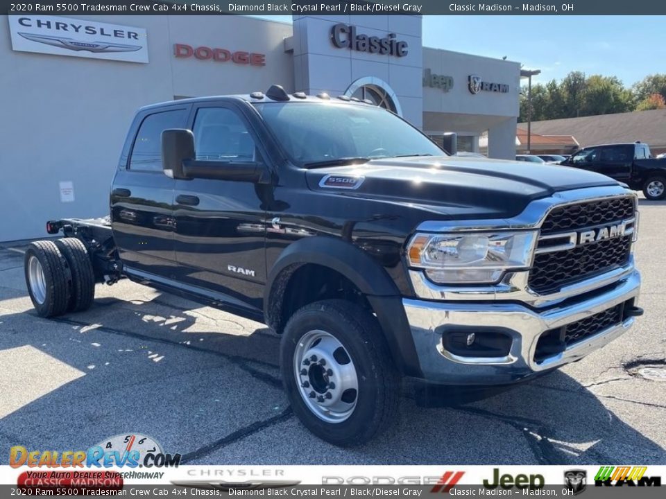 2020 Ram 5500 Tradesman Crew Cab 4x4 Chassis Diamond Black Crystal Pearl / Black/Diesel Gray Photo #1