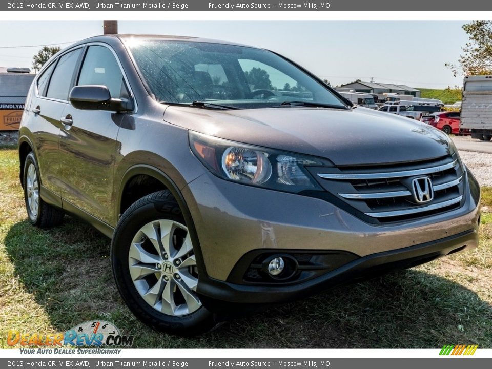 2013 Honda CR-V EX AWD Urban Titanium Metallic / Beige Photo #1