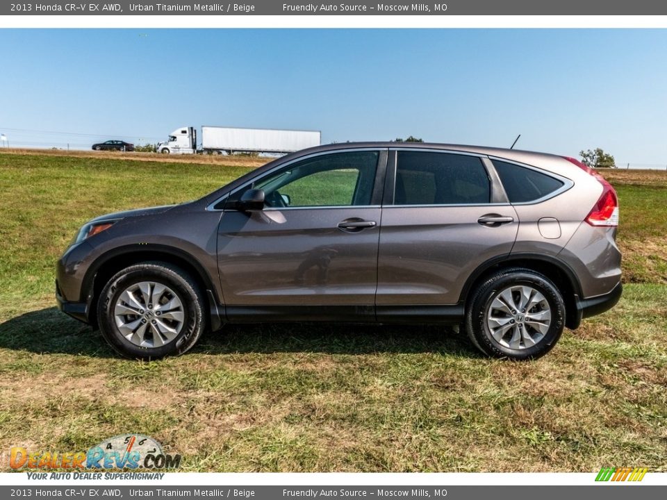 2013 Honda CR-V EX AWD Urban Titanium Metallic / Beige Photo #7