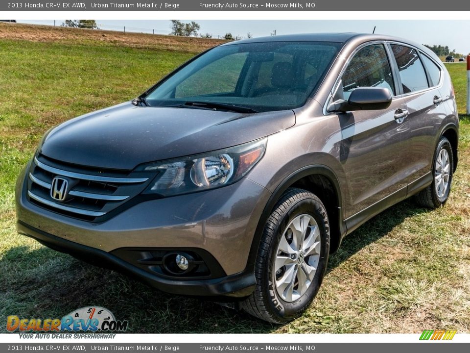 2013 Honda CR-V EX AWD Urban Titanium Metallic / Beige Photo #8