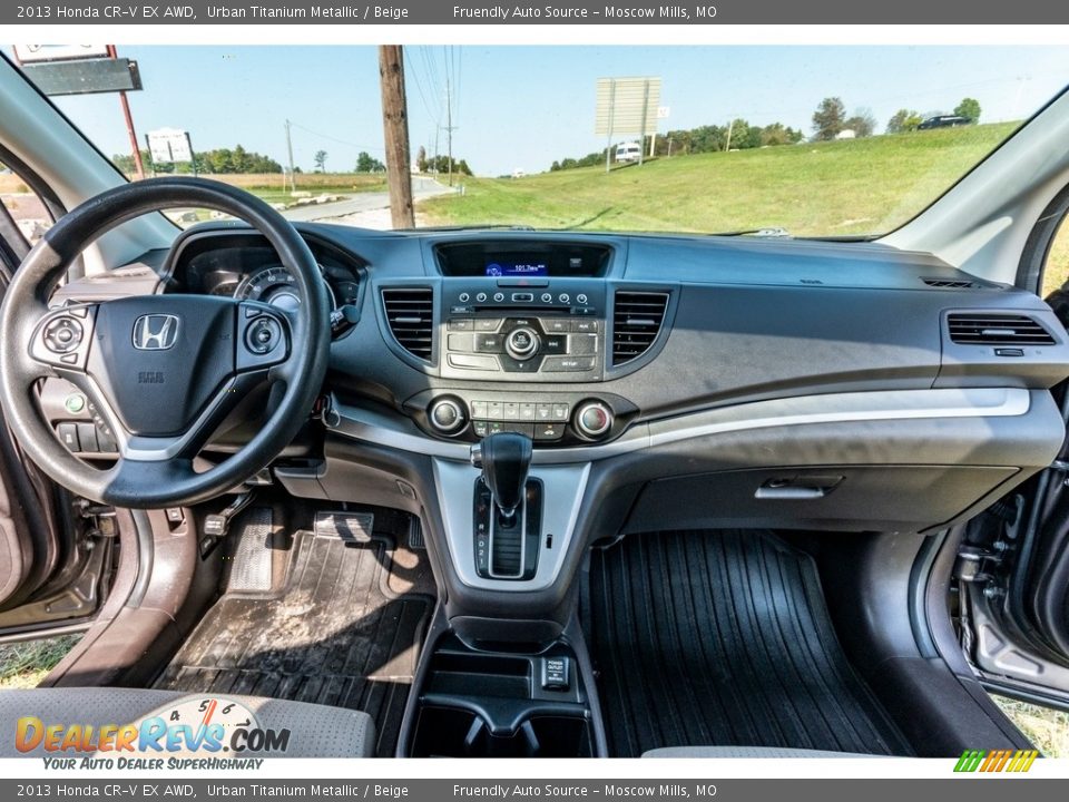 2013 Honda CR-V EX AWD Urban Titanium Metallic / Beige Photo #31