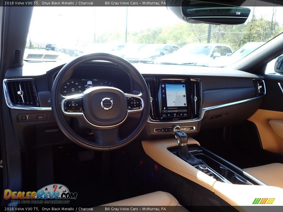 2018 Volvo V90 T5 Onyx Black Metallic / Charcoal Photo #13