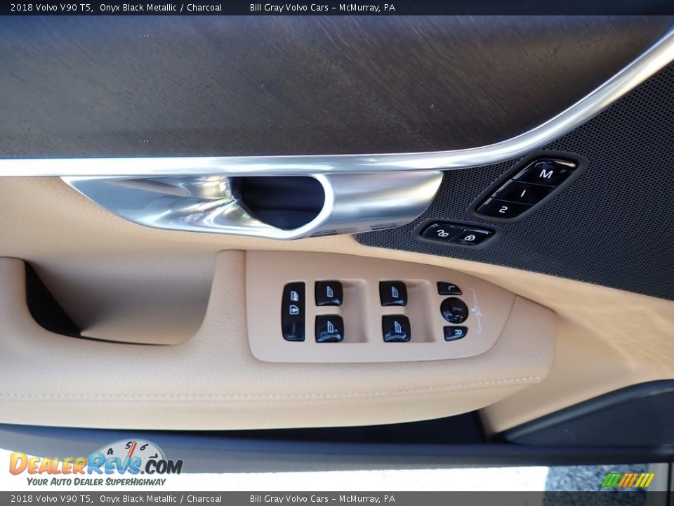 2018 Volvo V90 T5 Onyx Black Metallic / Charcoal Photo #15
